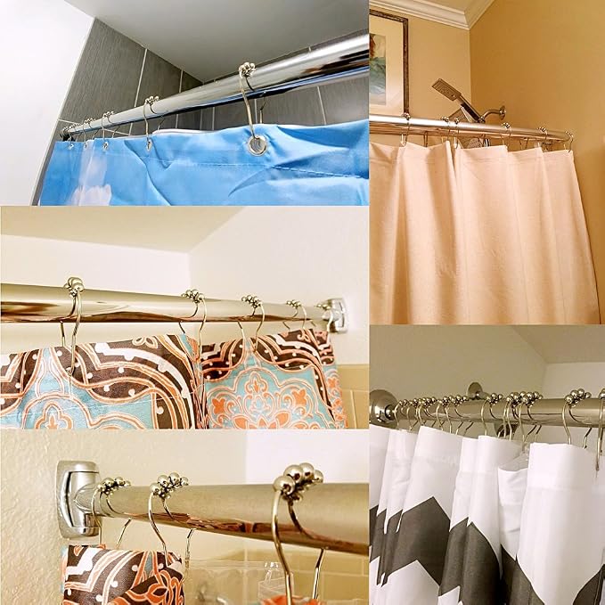 Uigos Shower Curtain Rings for Bathroom - Image 4
