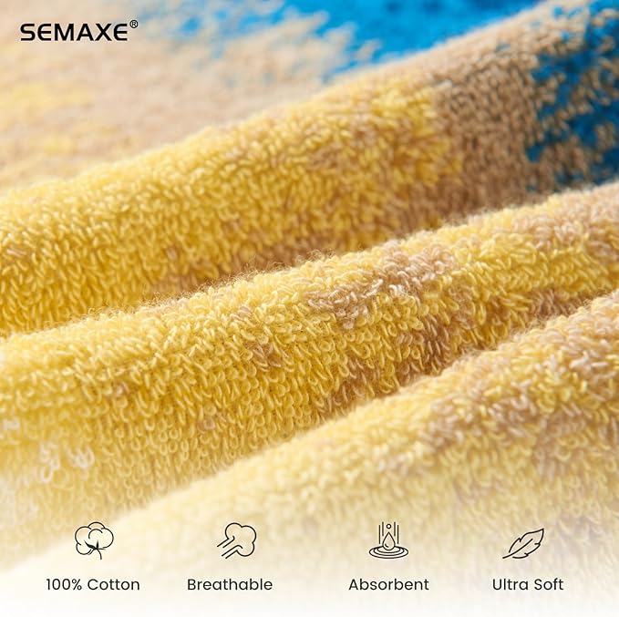 SEMAXE Hand Towels for Bathroom, 100% Cotton Towels - Image 3