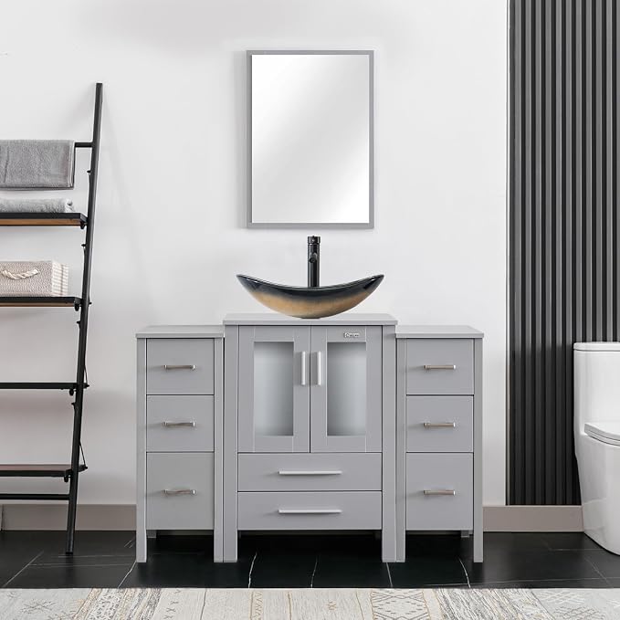 eclife 48" Modern Bathroom Vanity Sink Combo Freestanding Cabinet by eclife