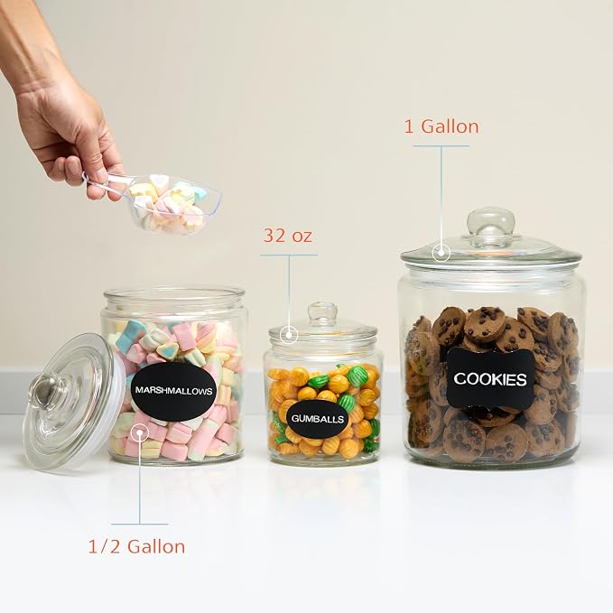 KooK Glass Kitchen Jars, Food & Cookie Storage Containers - Image 4