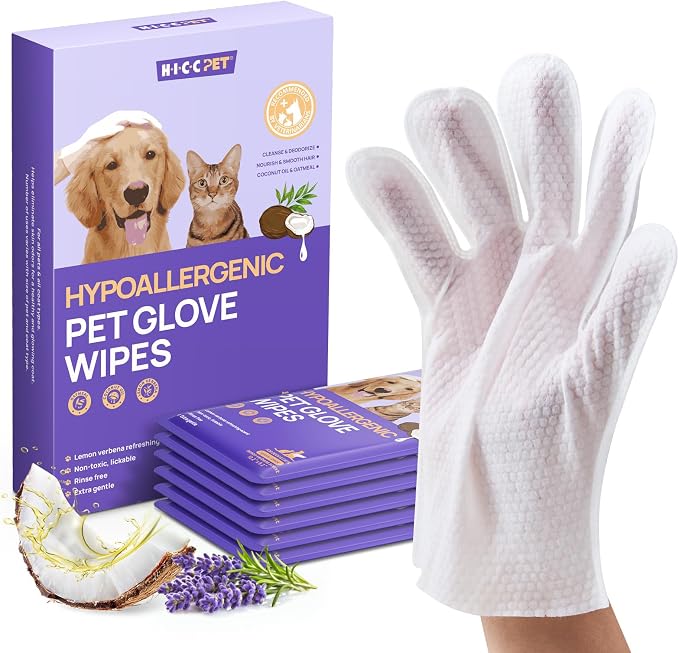 HICC PET Cleaning Deodorizing Glove Wipes by HICCPET