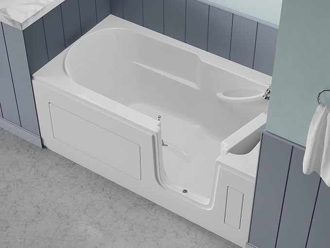 ANZZI Walk In Tub 60'' x 30'' White Acrylic - Image 3