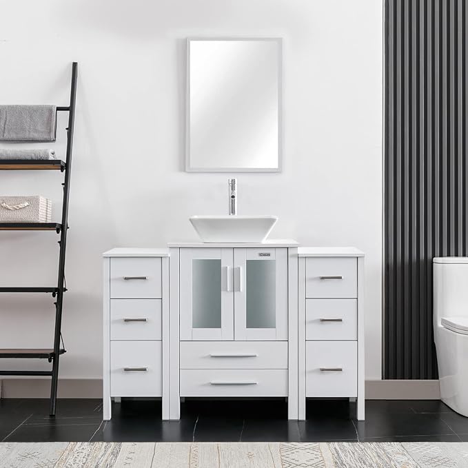 eclife 48" Modern Bathroom Vanity Sink Combo Freestanding Cabinet by eclife