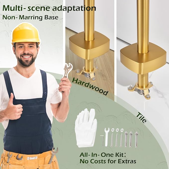 Luxury Free Standing Tub Faucet, Classic Brass Freestanding Bathtub Faucet - Image 8