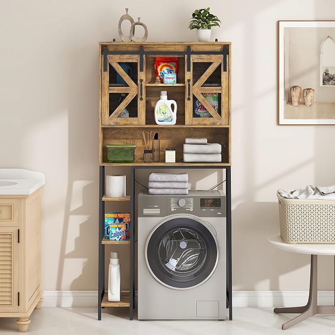 Vabches Over The Toilet Storage Cabinet, Farmhouse Storage Cabinet Over Toilet - Image 6