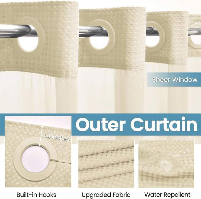 Ivory Hotel Shower Curtain - Image 5