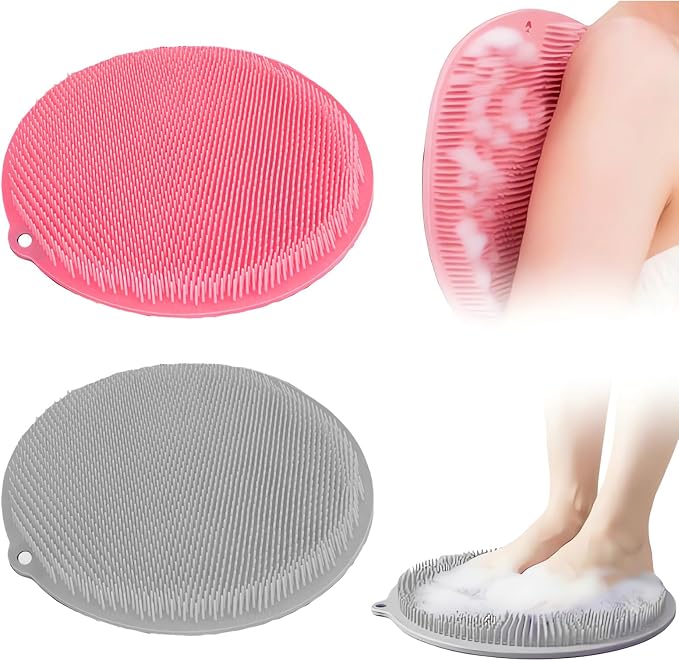 2 Pack Shower Foot Scrubber & Shower Back Scrubber Wall Mounted by Unknown