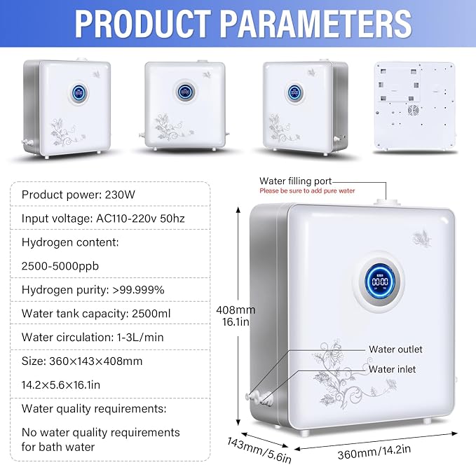 Nano Hydrogen Rich Moisturizing Bubble Bath Machine Above 4000ppd Molecular - Image 9