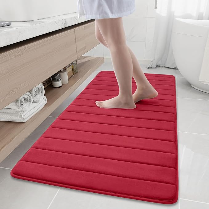 Buganda Memory Foam Bath Mat, Ultra Soft and Non-Slip Bathroom Rugs, Water by Buganda