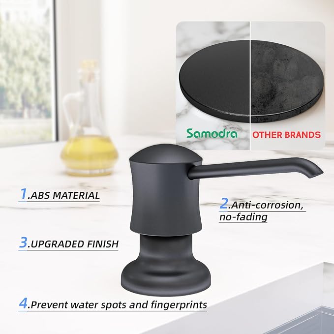 SAMODRA Kitchen Soap Dispenser Refill from The Top Countertop Kitchen Bathroom - Image 4