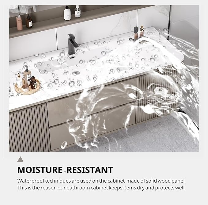 Floating Vanity for Bathroom, 84 Inch Bathroom Vanity - Image 4