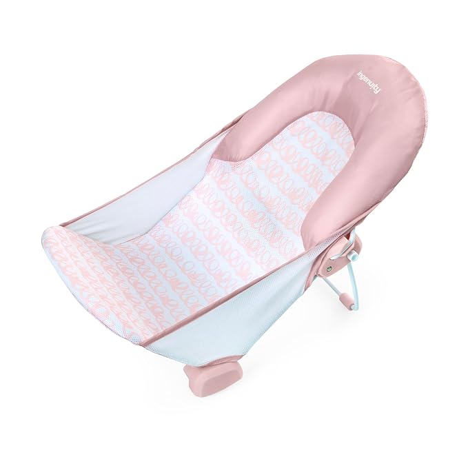 Ingenuity Foldaway 2-Position Bather, 2-Position Adjustable Support Baby Bath by Ingenuity