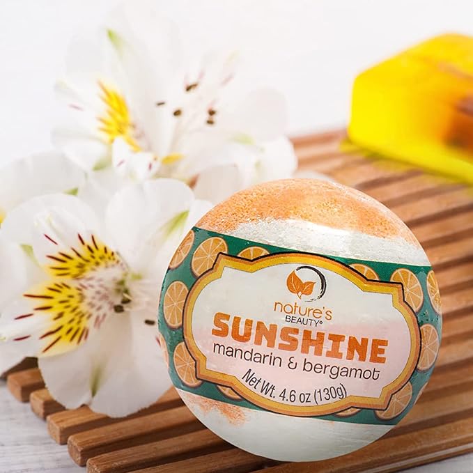 Nature's Beauty Sunshine Mandarin & Bergamot Bath Bomb Multi-Pack - Image 5