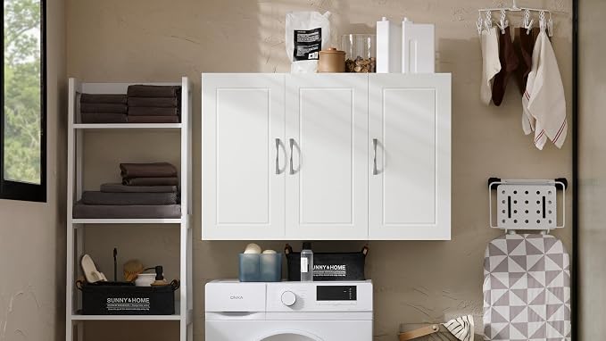 SoBuy Wall Cabinet Laundry Room, Medicine Cabinet - Image 5
