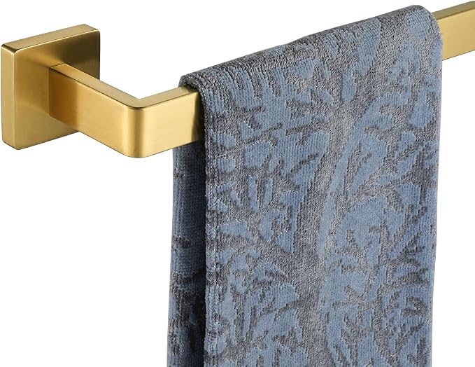 JQK Gold Towel Bar, Rounded Edges 14.41 Inch Towel Rack, 304 Stainless Steel by Homeimprovement
