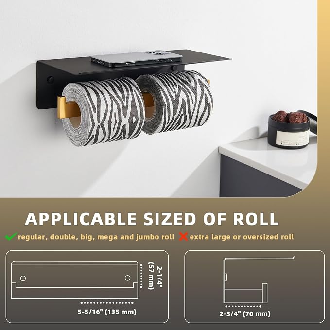 Angle Simple Double Toilet Paper Holder - Image 6