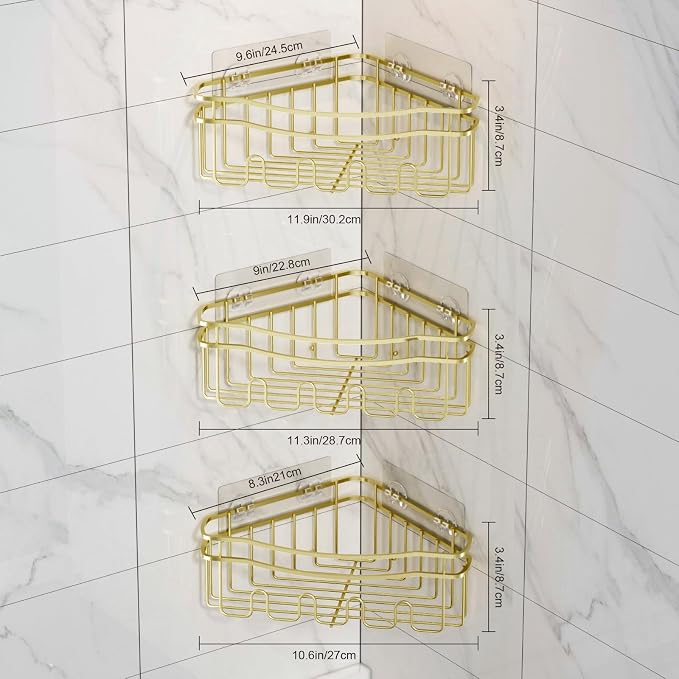 Gold corner shower caddies - Image 5