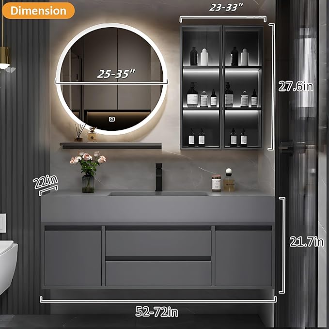 76IN Modern Bathroom Vanities - Image 2