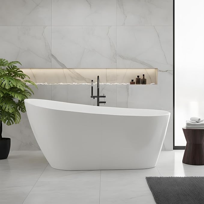 Freestanding Bathtubs 59 Inch Free Standing Bath Tub by Homfan