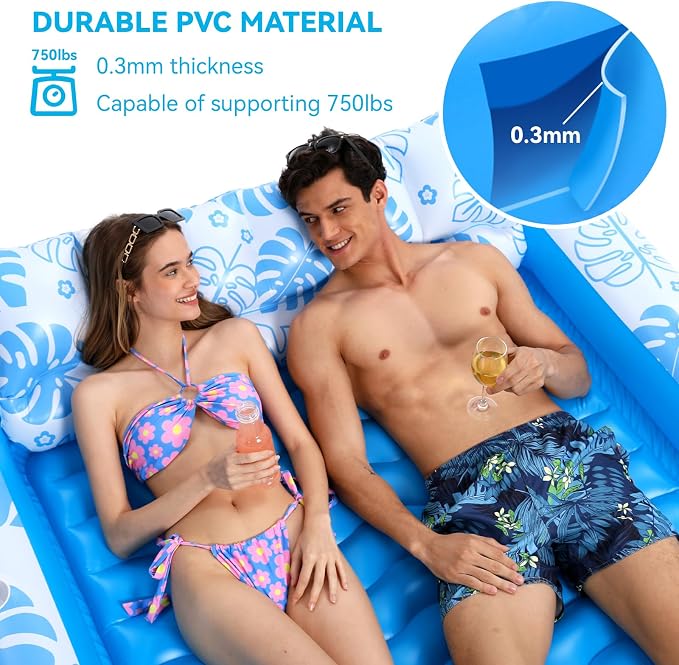 Inflatable Tanning Pool Lounger Float - Image 5