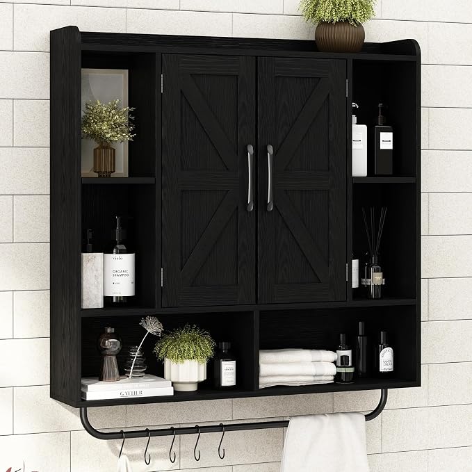 RUSTOWN Rustic Wood Wall Bathroom Cabinet, Farmhouse Medicine Cabinet Wall by RUSTOWN
