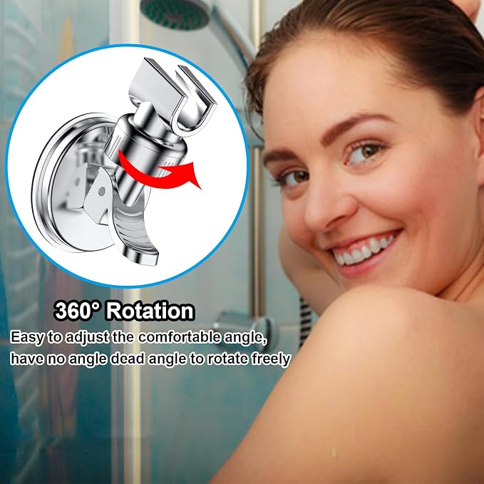 Adjustable Shower Head Holder, Suction Cup Handheld Shower Bracket, Removable - Image 3