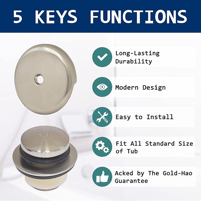 Tip-Toe Bathtub Drain Kit - - Image 2