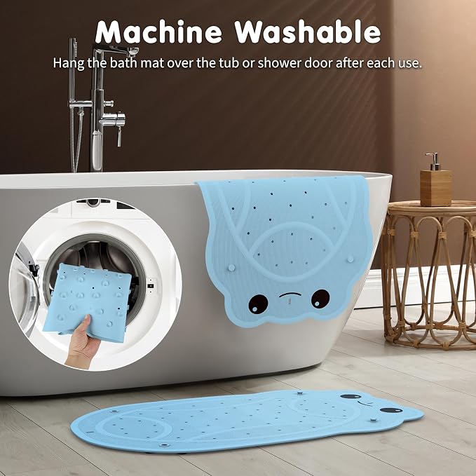 Bathtub Mat Non Slip, Kids Bath Mat 30"x 18", Bath Mat - Image 6