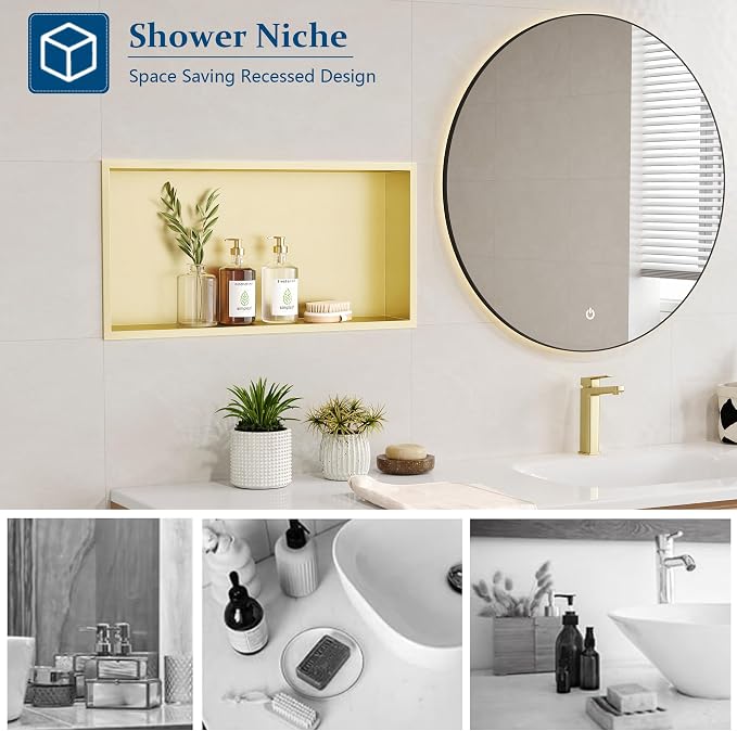 Neodrain No Tile Shower Niche, NO Tile Needed Recessed Cabinet - Image 5