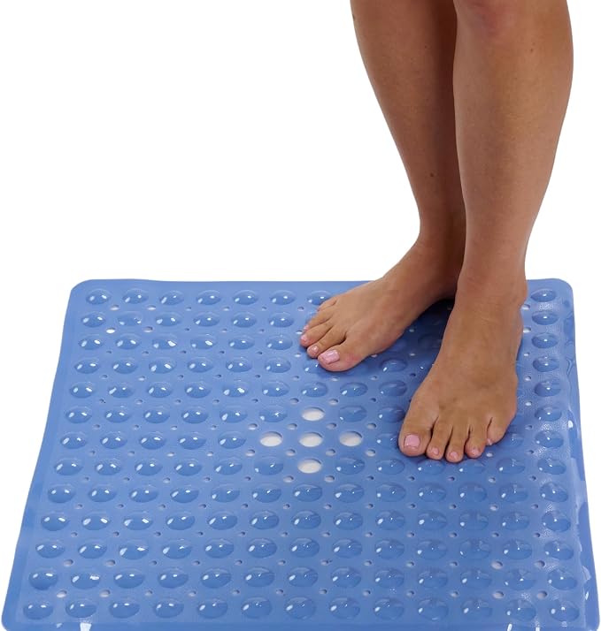ENKOSI Square Shower Mat – 21 x 21 Inch Non-Slip Bathroom Shower Stall Mat by ENKOSI