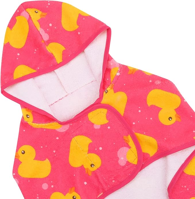 HDE Dog Bathrobe Super Absorbent Quick Drying Puppy Towel Wrap Coat Adjustable - Image 6