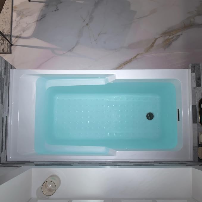 WOODBRIDGE 54" Acrylic Rectangular Alcove Soaking Bathtub in White - Image 5