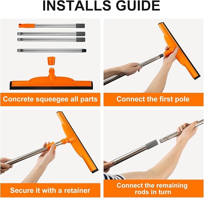 ITTAR Heavy-Duty Floor Squeegee, EVA Foam Blade, Patio & More - Image 6