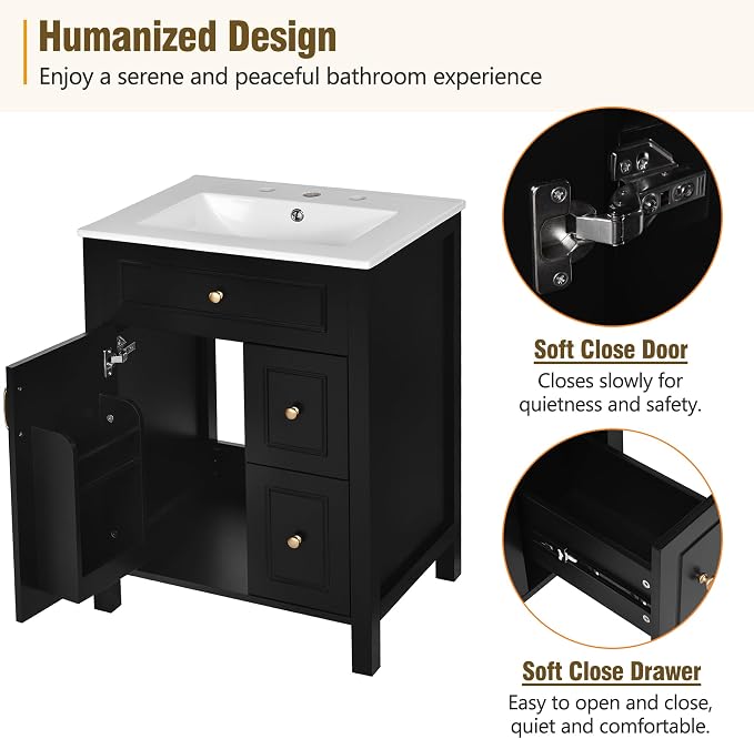 Harper & Bright Designs 24" Bathroom Vanity - Image 7