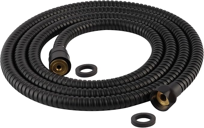 Hibbent All Metal Shower Hose, 90 Inch Stainless Steel Extra Long Shower Hose by Hibbent