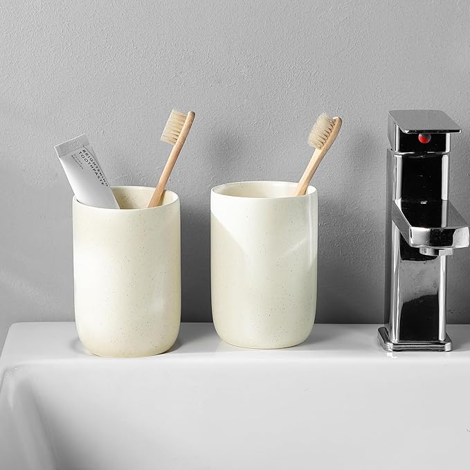 Beige Toothbrush Holders for Bathrooms - Image 3