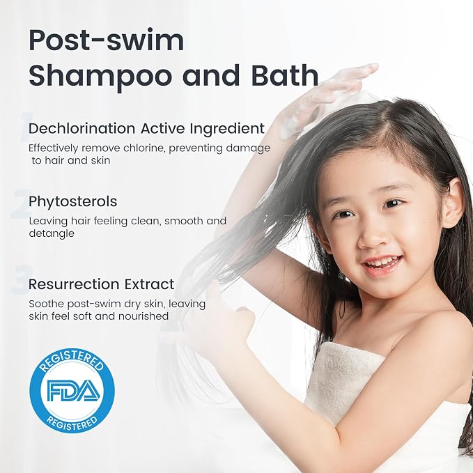 RUNBEN Kids Swim 2-in-1 Shampoo & Body Wash, After Swim Care - Image 3