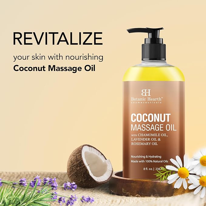 Botanic Hearth Coconut Massage Oil | Ultra|Glide Formula - Image 3
