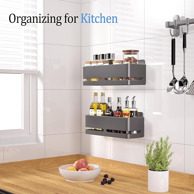 Shower Caddy, Heavy-Duty Bathroom Storage Shelf, Large Capacity No-Drill - Image 6