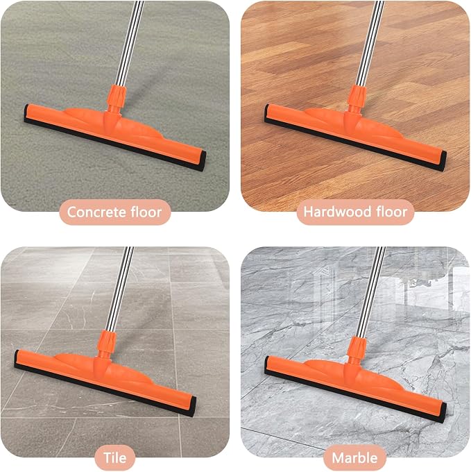 Multi-Purpose Floor Squeegee, Long-Handled EVA Scraper, Adjustable 68-inch - Image 6