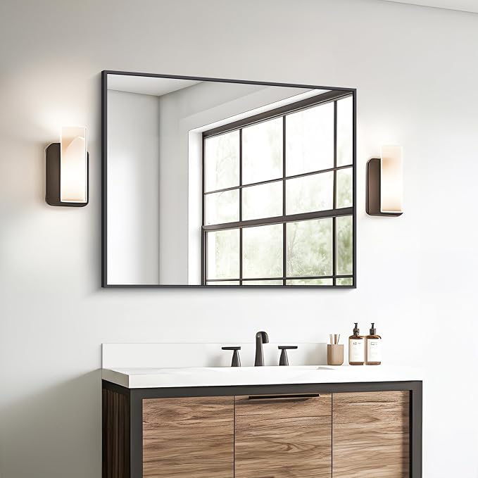 BONEWEI Bathroom Mirror, 30x36 inch Wall Mirror - Image 2