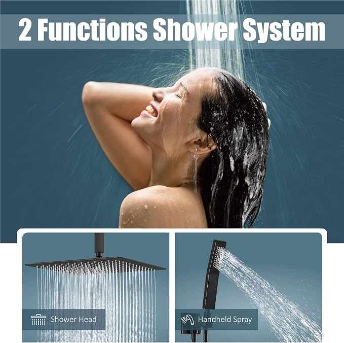 Aolemi Ceiling Mount Shower System Rain Shower Head - Image 2