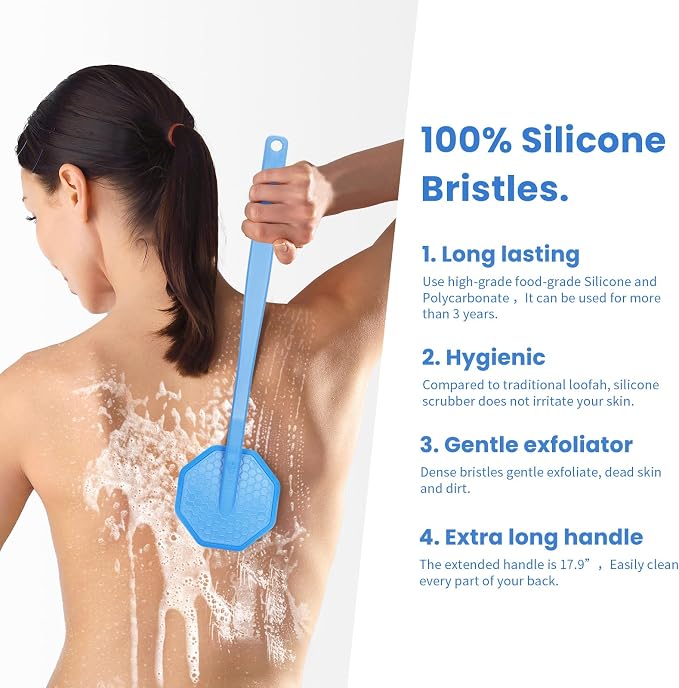 iTokGoK® Silver-Infused Silicone Back Scrubber - Image 3
