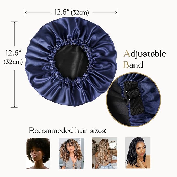 YANIBEST Adjustable Satin Bonnet Double Layer Hair Bonnet - Image 6