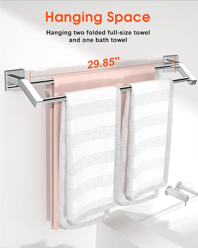 Alise Bath Double Towel Bars Towel Racks - Image 4