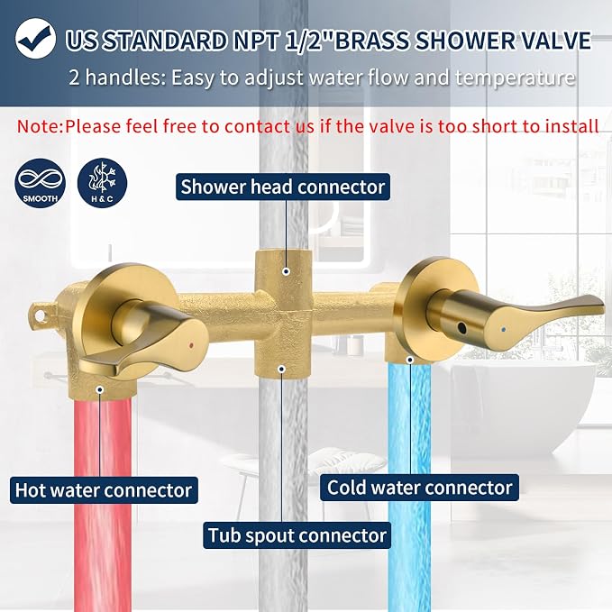 2 Handle Shower Faucet Set - Image 5
