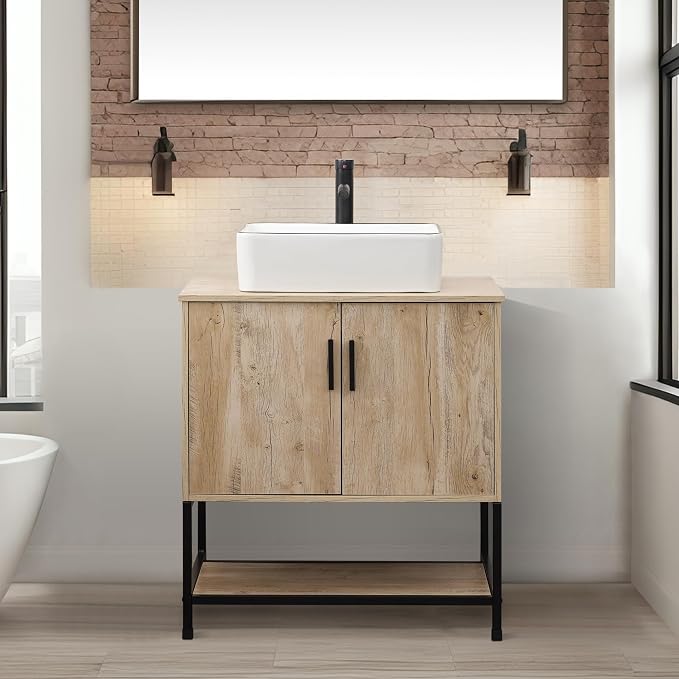 UEV Rustic Oak 30" Bathroom Vanity - Image 4