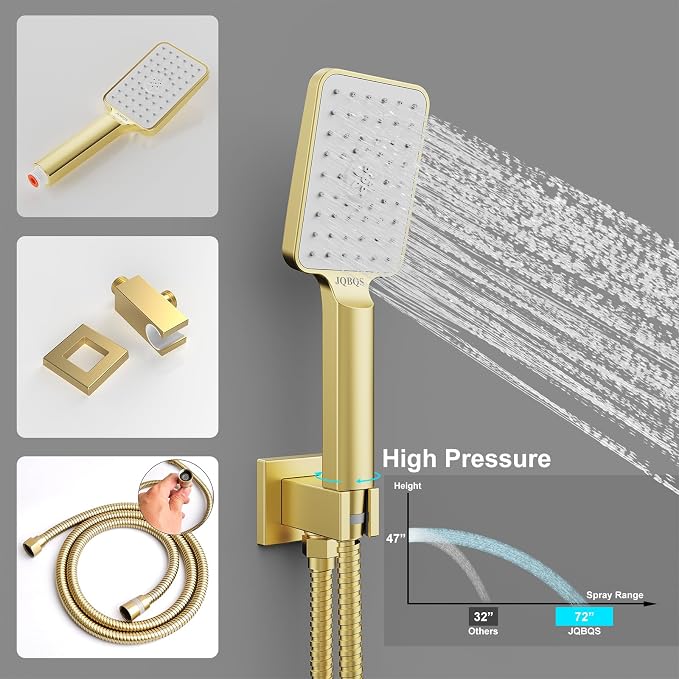 Shower System Modern Rain Brass Faucet Set - Image 3