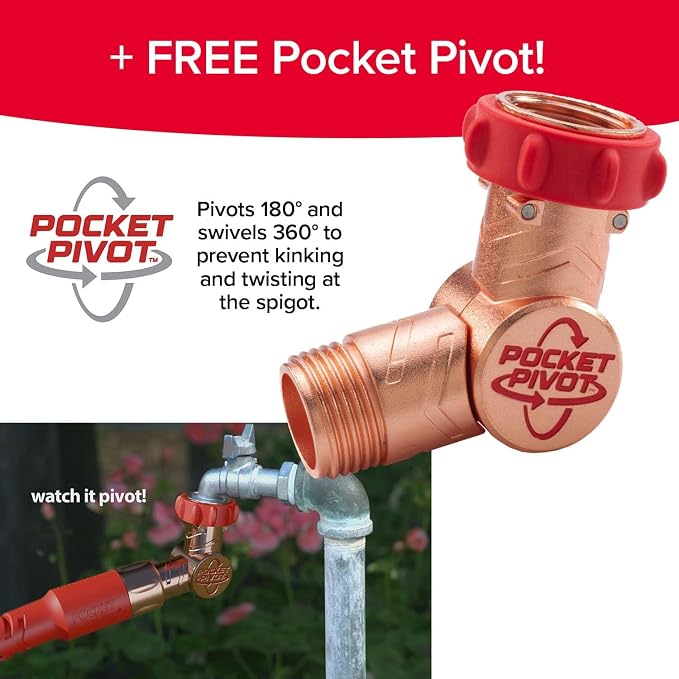 Pocket Hose Copper Head UV w/Pocket Pivot, Expandable Garden Hose 75 FT w/10 - Image 5