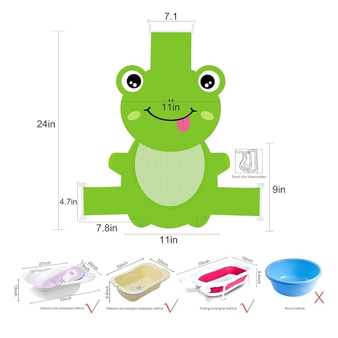 Baby Bath Seat Support Net, Quick Drying, Adjustable, Comfortable, Infant - Image 4